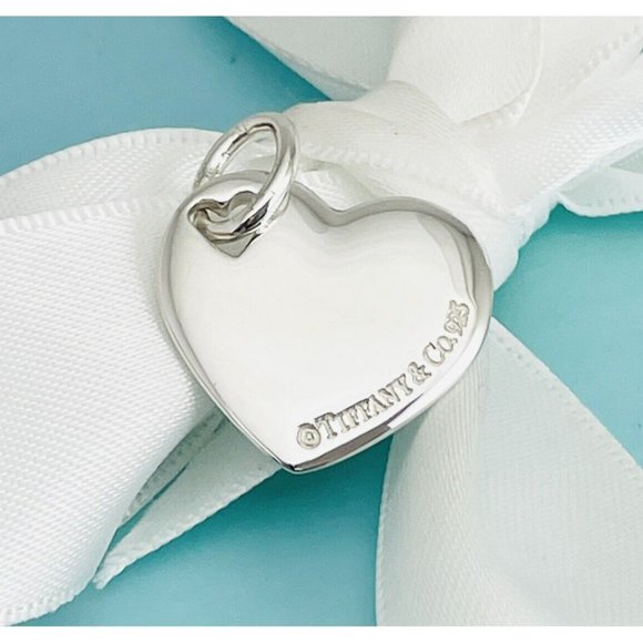 Tiffany & Co Double Puffed Heart Pendant Charm Cutout in Sterling Silver